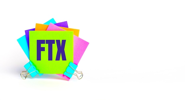 Есть яркие разноцветные наклейки с текстом FTX Field Training Exercise Copy space
