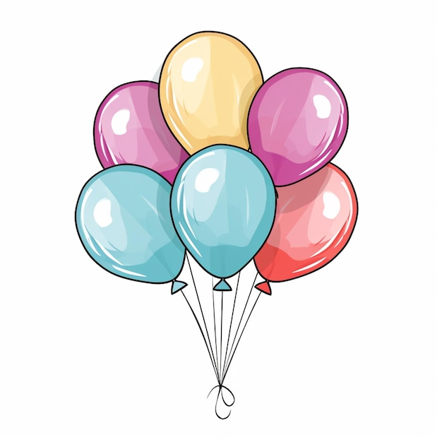 there are a bunch of balloons that are flying in the air generative ai