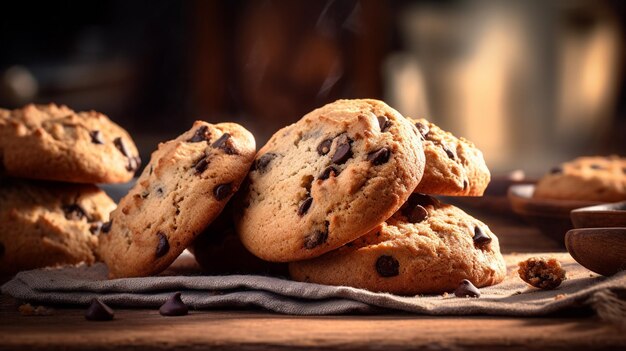 There are a bunch of cookies that are on a table generative ai