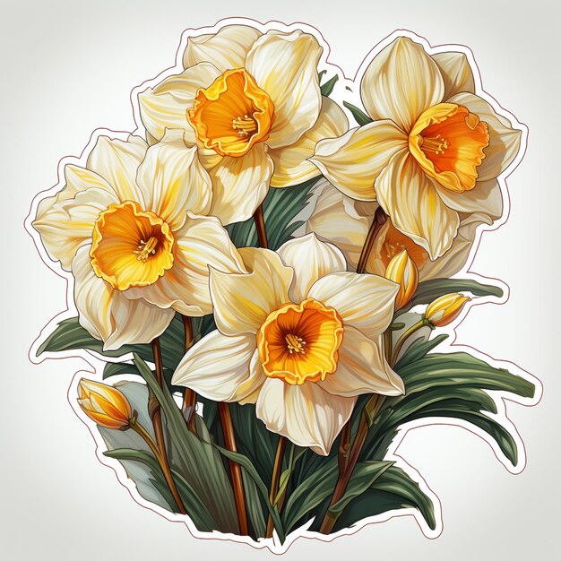 There are a bunch of yellow flowers that are on a white background generative ai