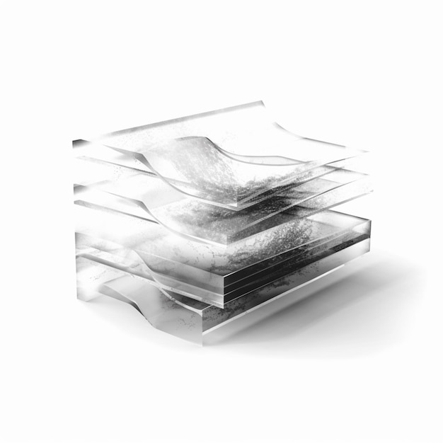 Photo there are four pieces of plastic stacked on top of each other generative ai