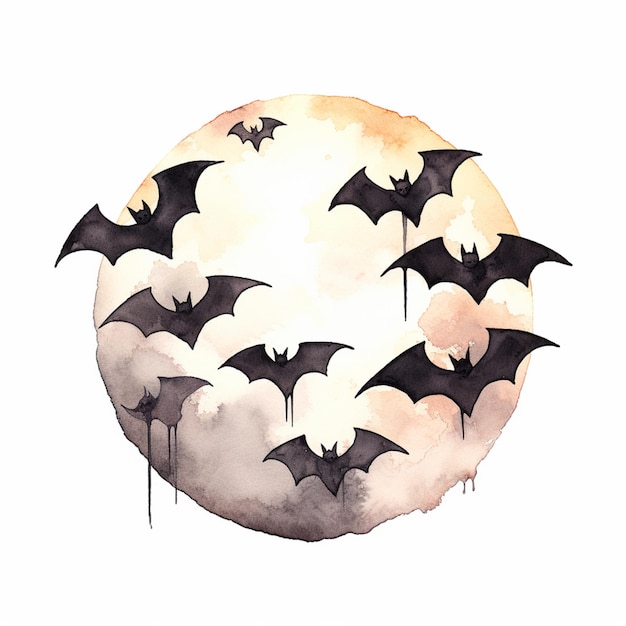 There are a lot of bats flying in the sky together generative ai