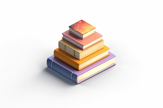 There are a lot of books stacked on top of each other generative ai