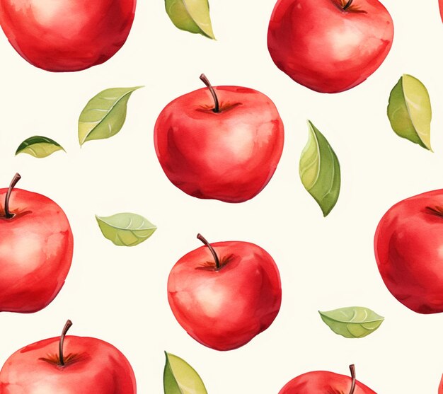 there are many apples that are on the white surface generativ ai