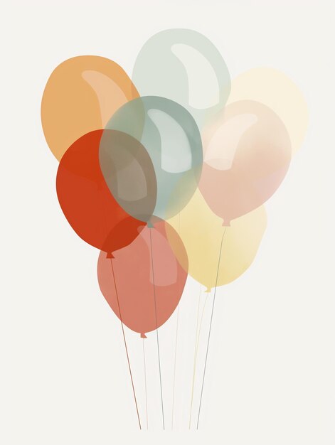 there are many balloons that are flying in the air generative ai