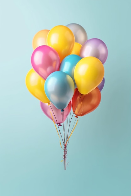 There are many balloons that are flying in the air generative ai