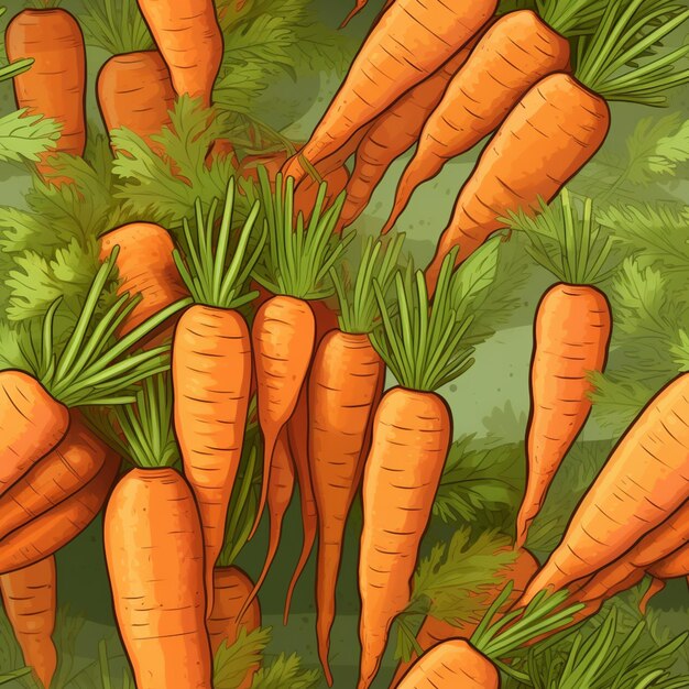 there are many carrots that are growing in the ground generativ ai