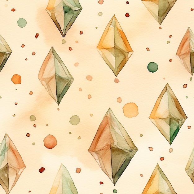 There are many different colored diamonds on a white surface generative ai