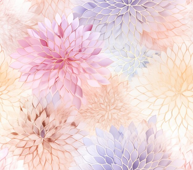 There are many different colored flowers on a white background generative ai