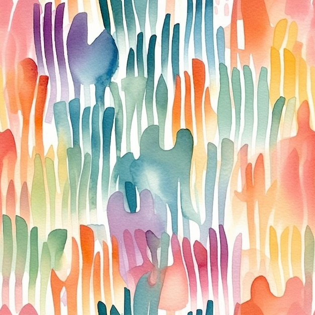 There are many different colored utensils on a white background generative ai