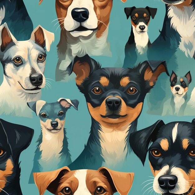 there are many different dogs that are all different colors generative ai