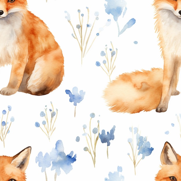 There are many different pictures of a fox sitting in the grass generative ai