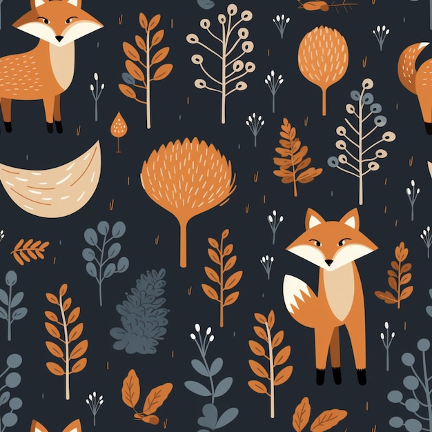 there are many different types of foxes in the woods generative ai