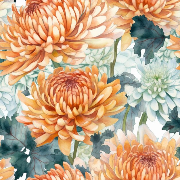 there are many flowers that are painted in a watercolor style generative ai