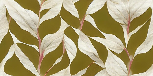 Foto ci sono molte foglie che si trovano sugli steli di una pianta generativa ai