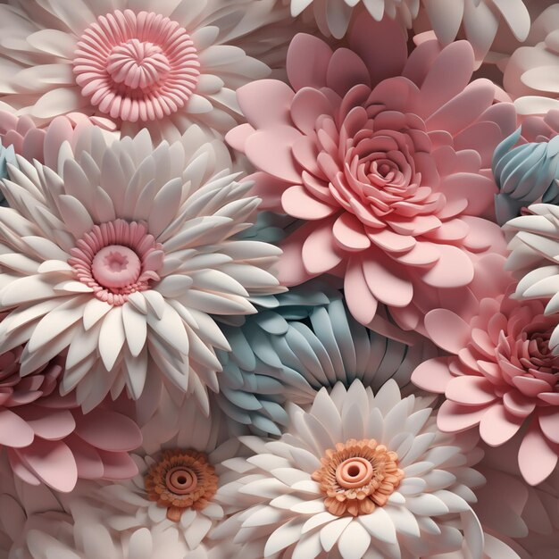 There are many paper flowers that are arranged together on a table generative ai