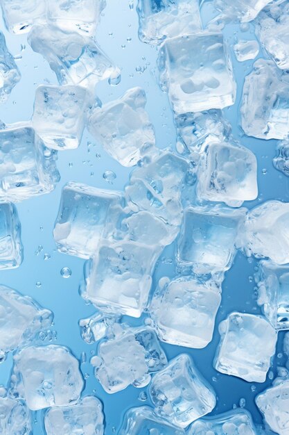 물 생성 AI 표면에 얼음 조각이 많이 있습니다
