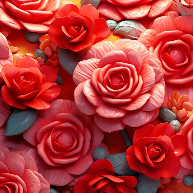 There are many red roses that are on display in a store generative ai