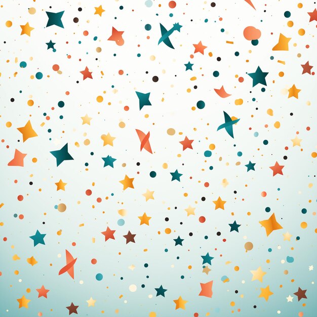 there are many stars and confetti dots on a blue background generativ ai