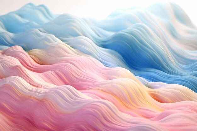写真 異なる色の波が 白い表面に現れる