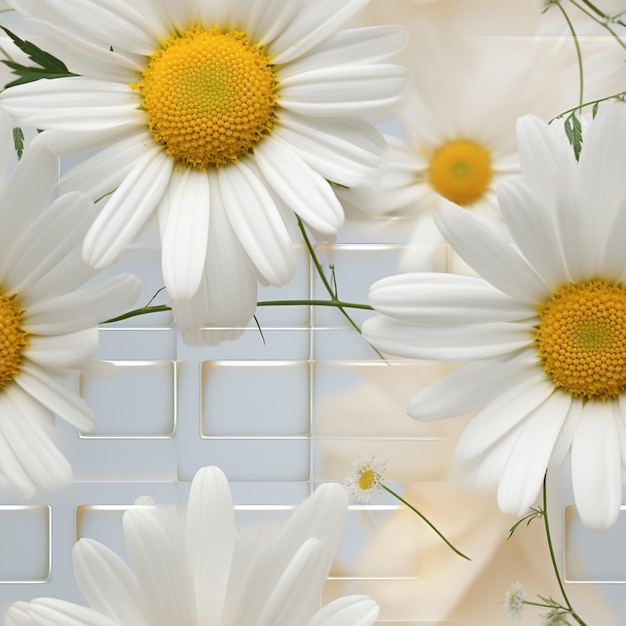 There are many white flowers that are on a keyboard generative ai