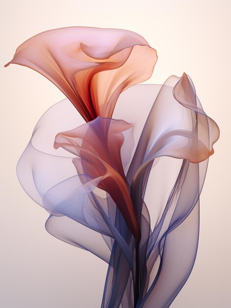 there are two flowers that are in a vase with a blue ribbon generative ai