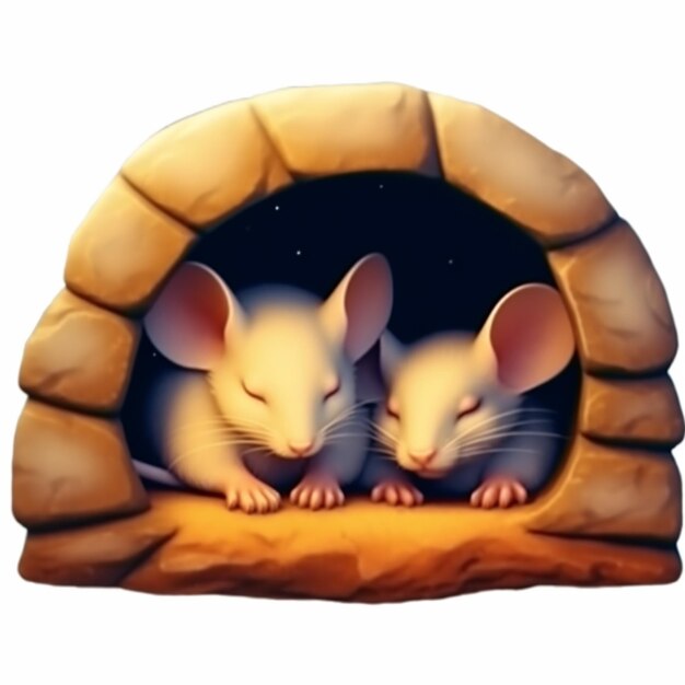 写真 2匹のネズミが洞窟に座っています - ガジェット通信 getnews