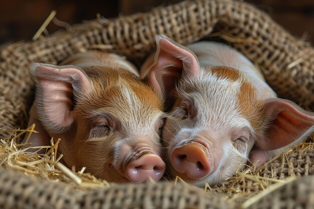 Фото there are two pigs sharing a pigpen generative ai