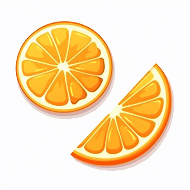 there are two slices of oranges on a white surface generative ai