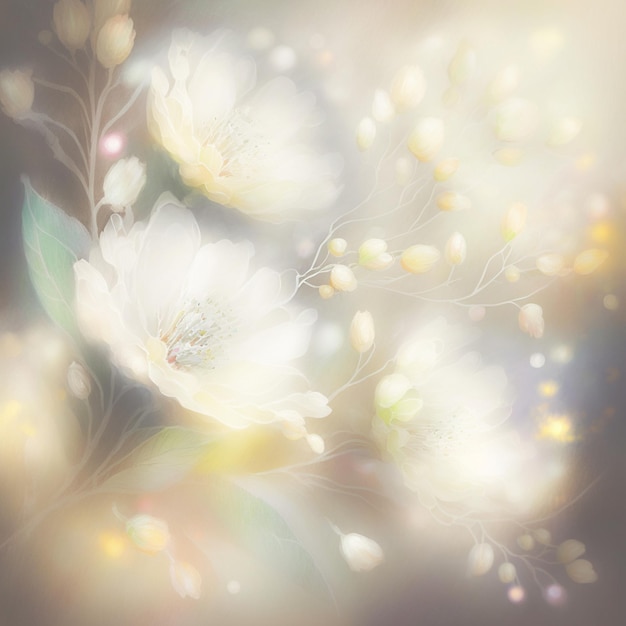 사진 꽃  ⁇ 어리의 흐릿한 이미지가 있습니다.