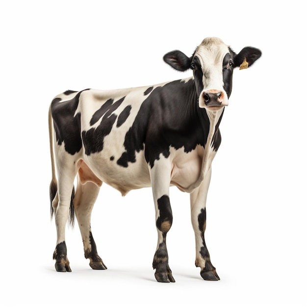 Фото Есть корова, которая стоит и смотрит на камеру генеративный ай