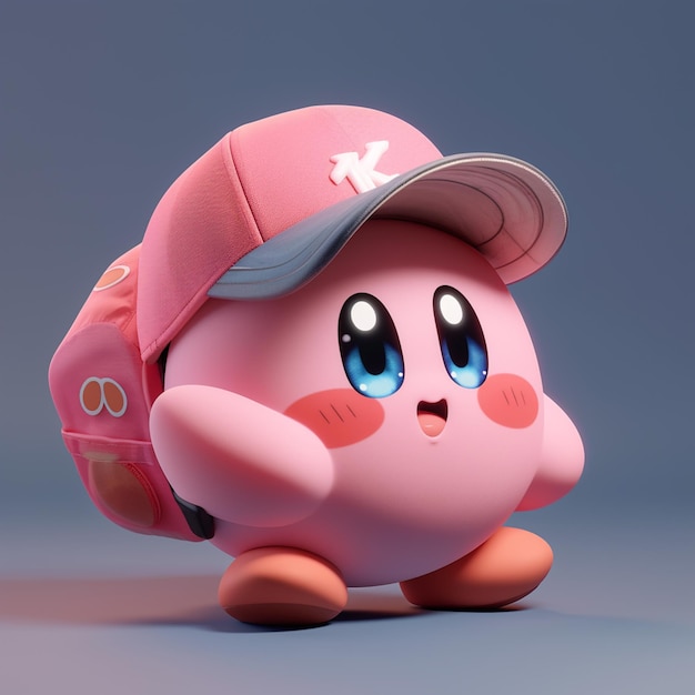 사진 핑크 커비 (pink kirby generative ai) 가 있습니다.