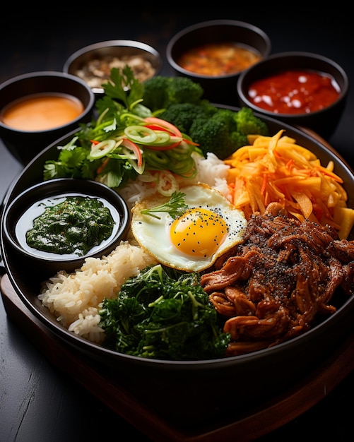 写真 食べ物の皿に 肉が入っています