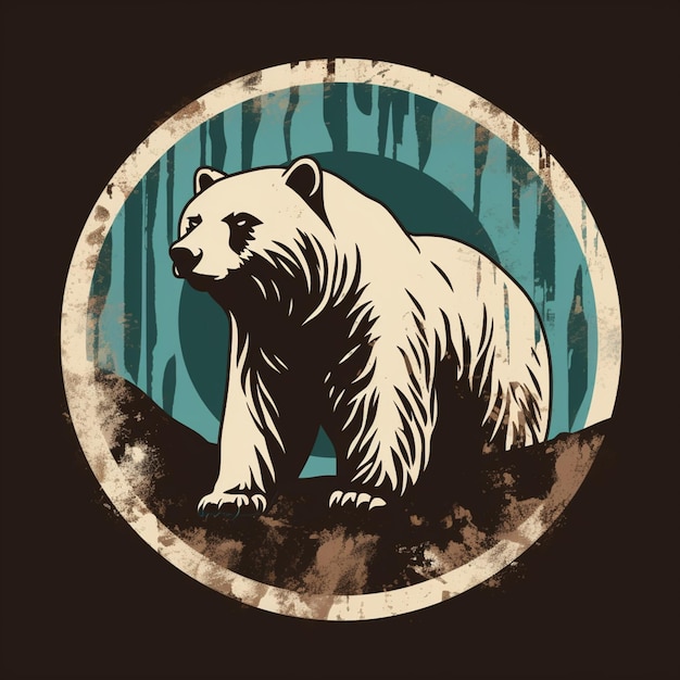 there is a bear that is standing in the middle of a forest generative ai