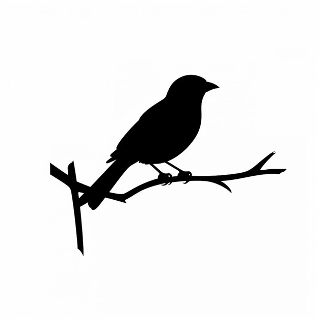 there is a black bird sitting on a branch of a tree generative ai