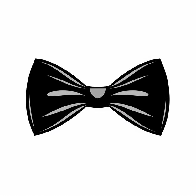 Photo there is a black bow tie with a white stripe on it generative ai