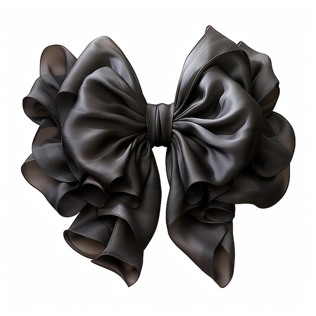 there is a black bow with a large bow on it generative ai