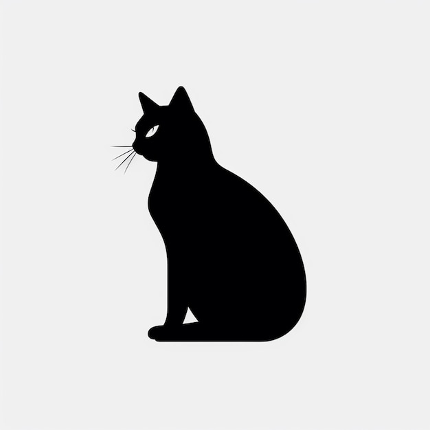 There is a black cat sitting on a white surface generative ai