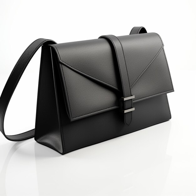 there is a black purse with a strap on it generative ai