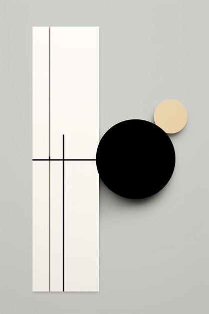 there is a black and white object with a yellow circle on it generative ai