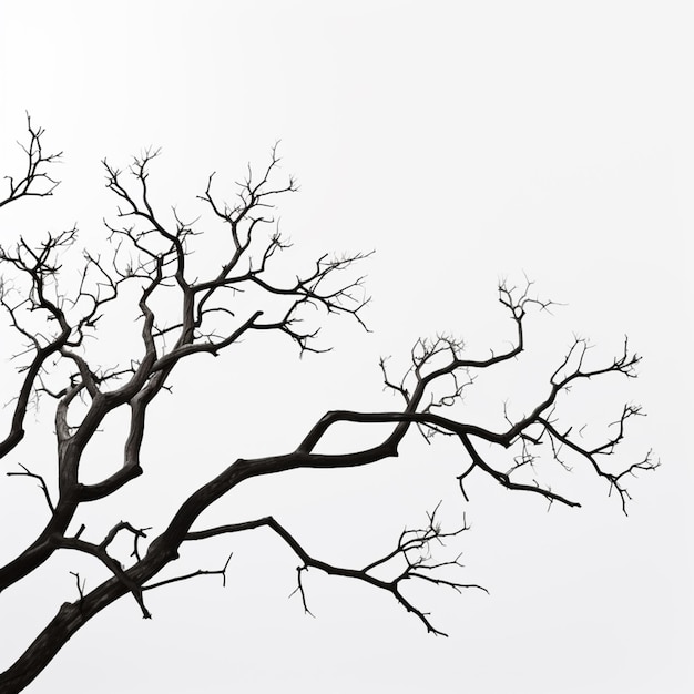 Foto c'è una foto in bianco e nero di un albero senza foglie