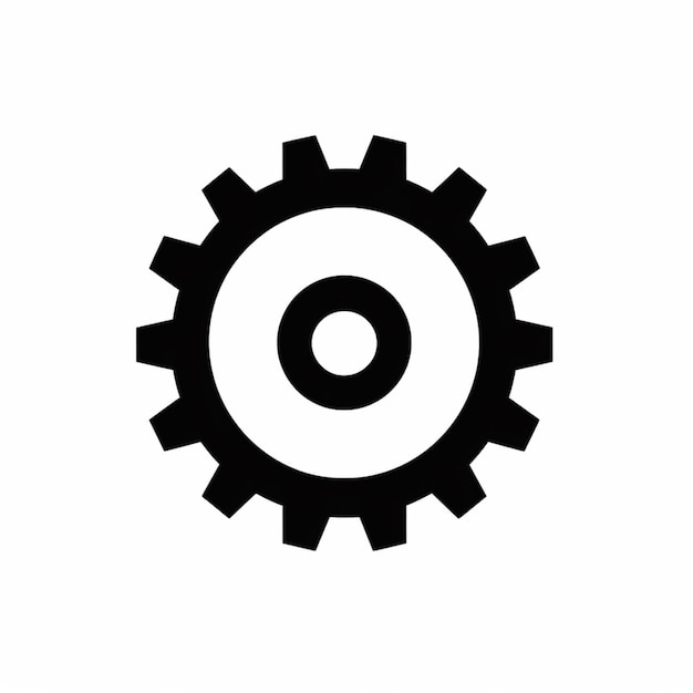 there is a black and white picture of a gear wheel generative ai