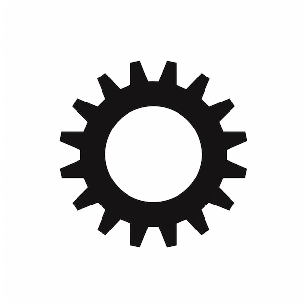 there is a black and white picture of a gear wheel generative ai