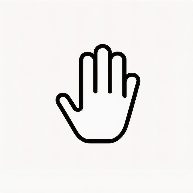 Photo there is a black and white picture of a hand with a finger generativ ai