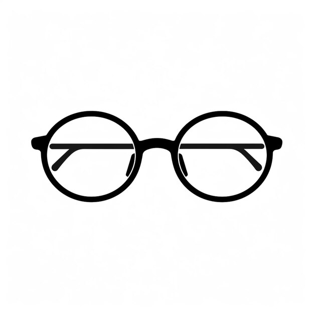 Photo there is a black and white picture of a pair of glasses generative ai