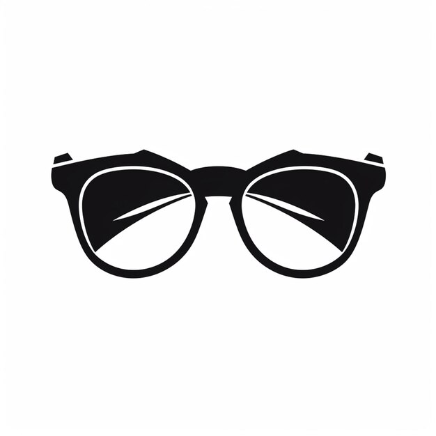 there is a black and white picture of a pair of glasses generative ai