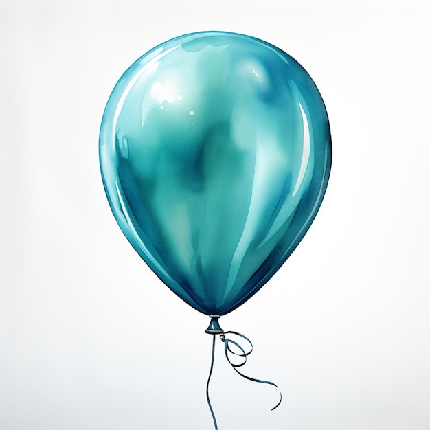 There is a blue balloon with a string attached to it generative ai