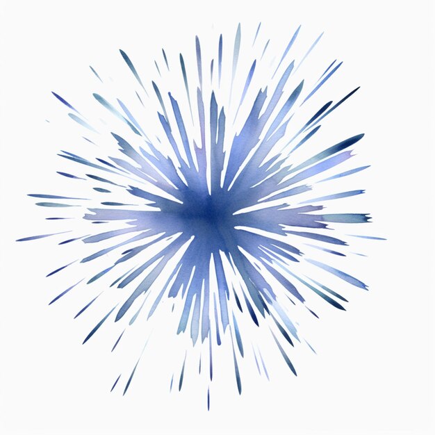 Photo there is a blue and white burst of light on a white background generative ai