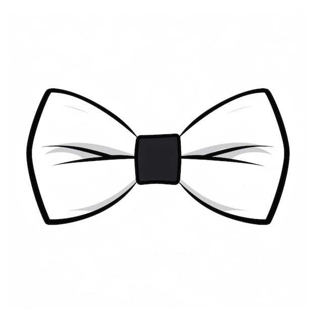 Photo there is a bow tie that is black and white with a black stripe generative ai