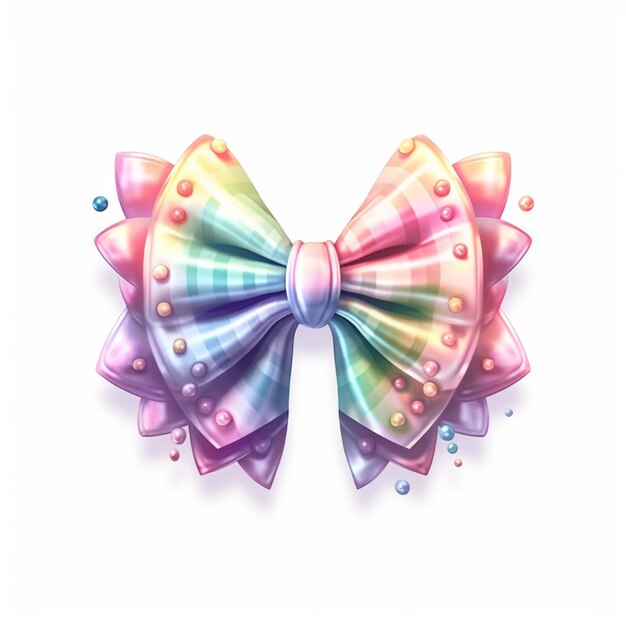 there is a bow with a lot of beads on it generative ai